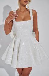 Fioreclo Dorothea Mini Dress in Ivory