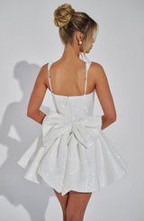 Fioreclo Dorothea Mini Dress in Ivory