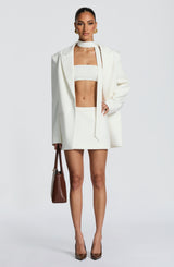 Fioreclo Edana Mini Skirt in Ivory