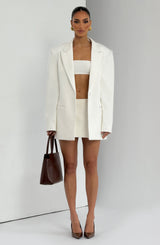Fioreclo Edana Mini Skirt in Ivory