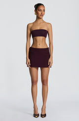 Fioreclo Edana Mini Skirt in Plum