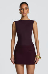 Fioreclo Edana Mini Skirt in Plum