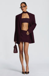 Fioreclo Edana Mini Skirt in Plum