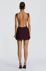 Fioreclo Edana Mini Skirt in Plum