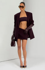 Fioreclo Edana Mini Skirt in Plum