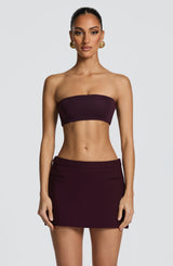 Fioreclo Edana Mini Skirt in Plum