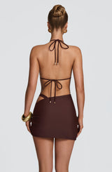 Fioreclo Edeline Mini Sarong in Plum Brown