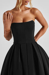 Fioreclo Editha Midi Dress in Black