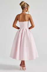 Fioreclo Editha Midi Dress in Blush
