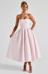 Fioreclo Editha Midi Dress in Blush