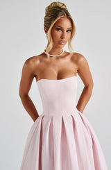 Fioreclo Editha Midi Dress in Blush
