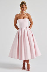 Fioreclo Editha Midi Dress in Blush