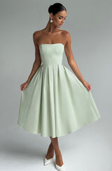 Fioreclo Editha Midi Dress in Mint
