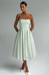 Fioreclo Editha Midi Dress in Mint