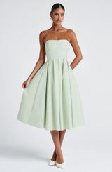 Fioreclo Editha Midi Dress in Mint