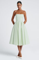 Fioreclo Editha Midi Dress in Mint