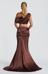 Fioreclo Edwyna Top in Plum Brown