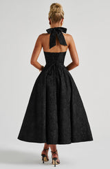 Fioreclo Effina Midi Dress in Black