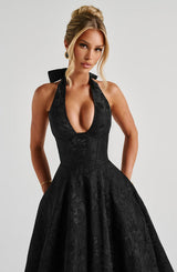 Fioreclo Effina Midi Dress in Black