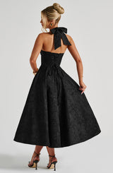 Fioreclo Effina Midi Dress in Black