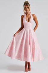 Fioreclo Effina Midi Dress in Blush
