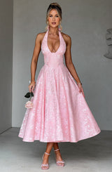 Fioreclo Effina Midi Dress in Blush