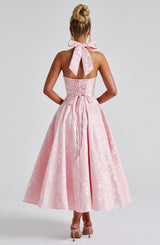 Fioreclo Effina Midi Dress in Blush