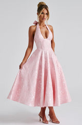 Fioreclo Effina Midi Dress in Blush