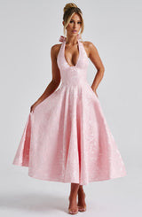 Fioreclo Effina Midi Dress in Blush