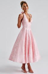 Fioreclo Effina Midi Dress in Blush