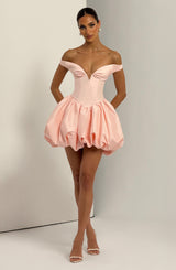 Fioreclo Eilana Mini Dress in Blush