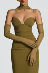 Fioreclo Elira Gloves in Deep Olive