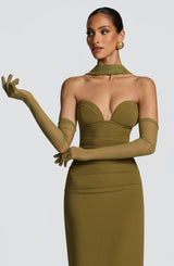 Fioreclo Elira Gloves in Deep Olive