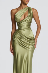 Fioreclo Elmira Maxi Dress in Light Olive