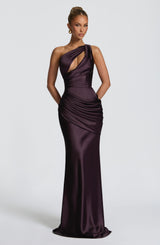 Fioreclo Elmira Maxi Dress in Plum