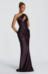 Fioreclo Elmira Maxi Dress in Plum