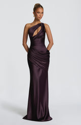 Fioreclo Elmira Maxi Dress in Plum