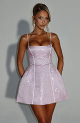 Fioreclo Emmeline Mini Dress in Blush