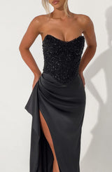 Fioreclo Emriella Maxi Dress in Black