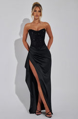 Fioreclo Emriella Maxi Dress in Black