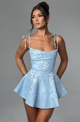 Fioreclo Emsley Playsuit Dress in Blue