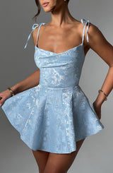 Fioreclo Emsley Playsuit Dress in Blue