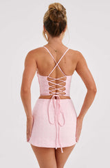 Fioreclo Erisa Mini Skirt in Blush