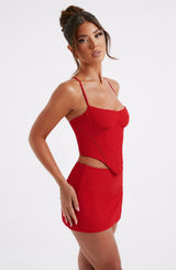 Fioreclo Erisa Mini Skirt in Red