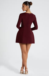 Fioreclo Esmae Mini Dress in Cherry Lacquer