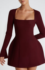 Fioreclo Esmae Mini Dress in Cherry Lacquer