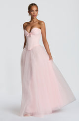 Fioreclo Ethelia Maxi Skirt in Blush