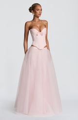 Fioreclo Ethelia Maxi Skirt in Blush