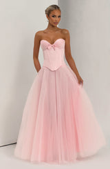 Fioreclo Ethelia Maxi Skirt in Blush