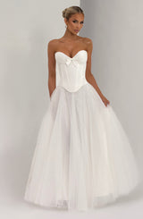 Fioreclo Ethelia Maxi Skirt in Ivory